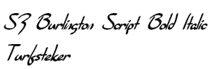SF Burlington Script Bold Italic
